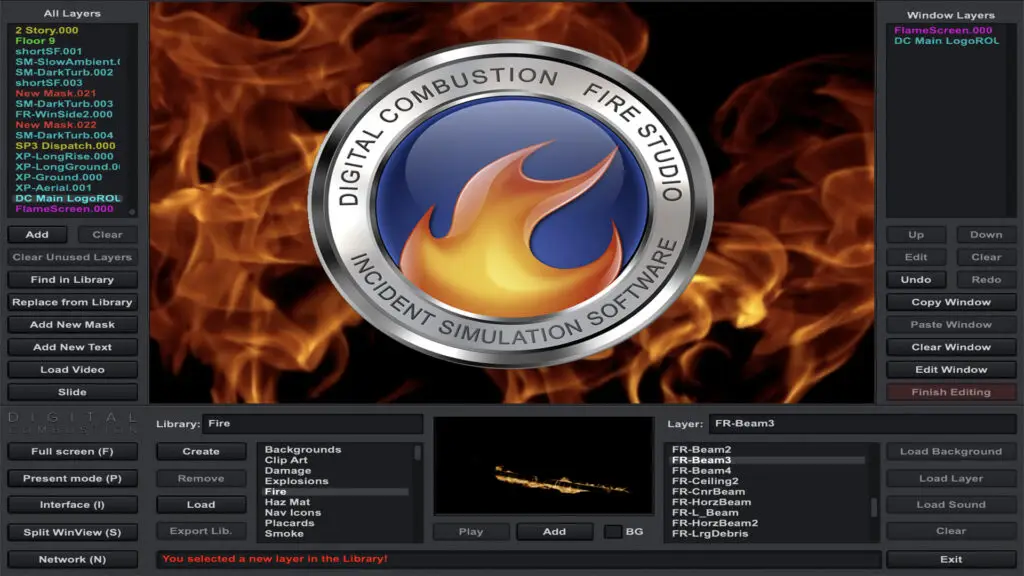 Fire Simulator Interface