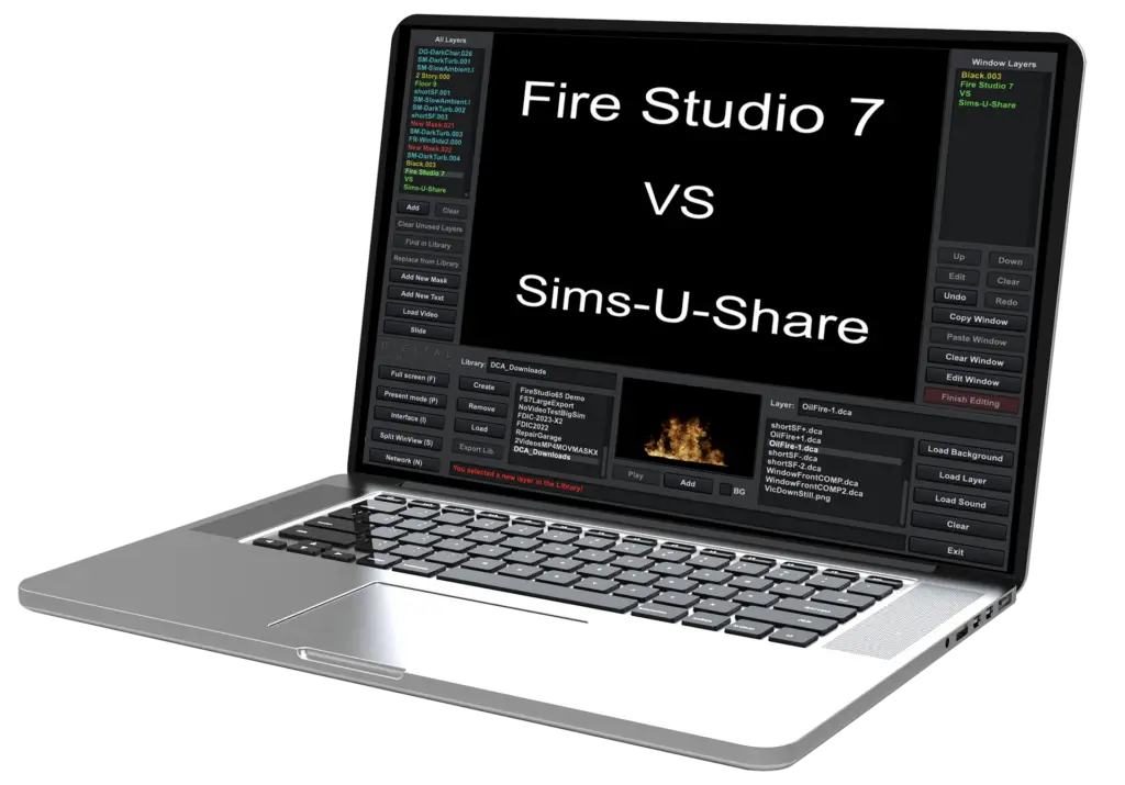 Fire Studio 7 VS Sims-U-Share